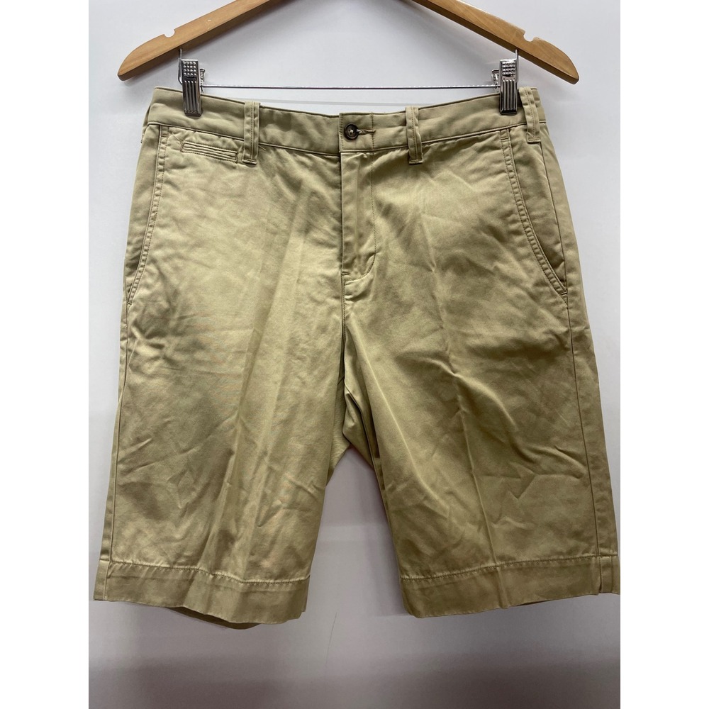 Polo Ralph Lauren Womens Khaki Chino Shorts Tan Size 2 Blue Pony Logo Preppy